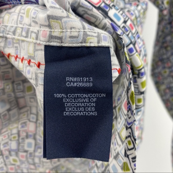 Robert Graham Geometric Multicolor Shirt - Picture 4 of 8